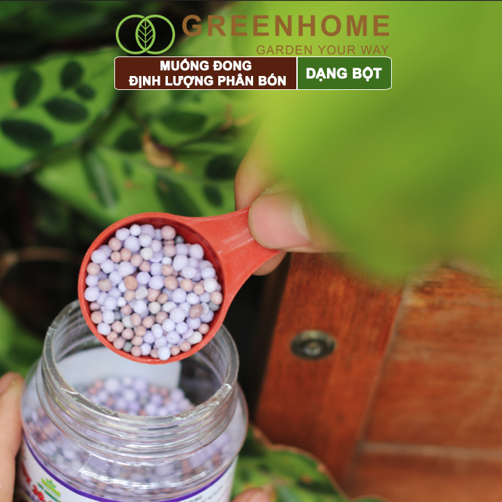 Muỗng Đong Định Lượng Greenhome, 2 Đầu, Chia Vạch Sẵn, Tiện Lợi, Đong Phân Bón Dạng Bột, Gia Vị