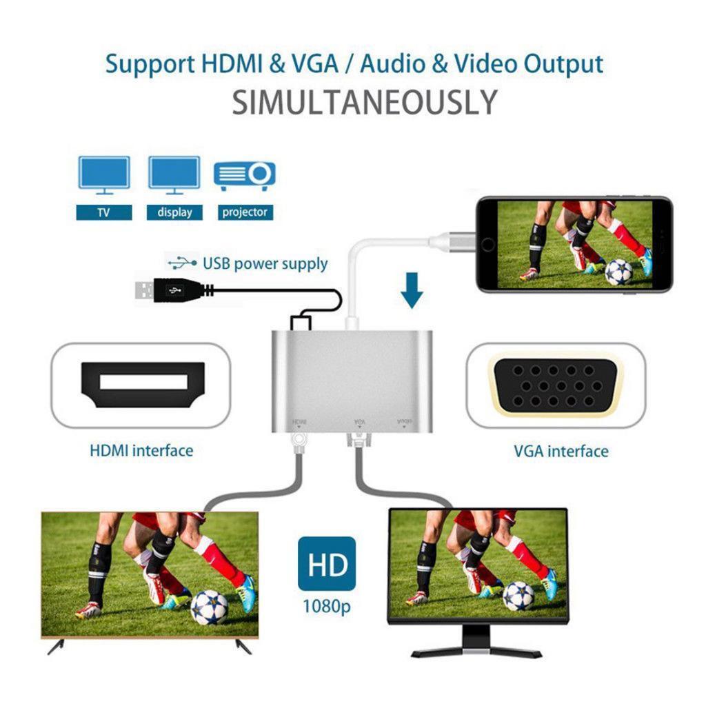 1080P For to VGA Audio Adapter For X/8+/8/7+