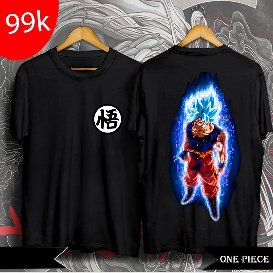 Áo Thun In Hình GoKu Super Saiyan &quot;7 Viên Ngọc Rồng&quot; Dragon Ball Mẫu Đen Cực Chất độc đẹp giá rẻ