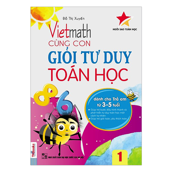 Combo Vietmath - Cùng Con Giỏi Tư Duy Toán (Tặng Kèm Bộ 6 Tập Sách Thiếu Nhi Cùng Gấu Học Tiếng Anh)