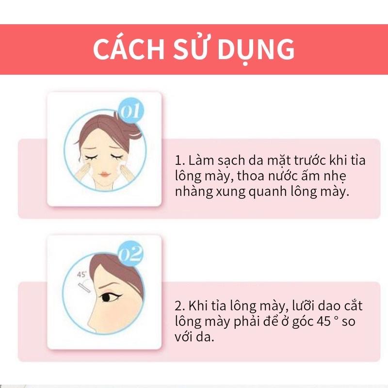 Dao Cạo Lông Mày Thép Không Gỉ Tiện Dụng, tỉa gọn chân mày làm đẹp