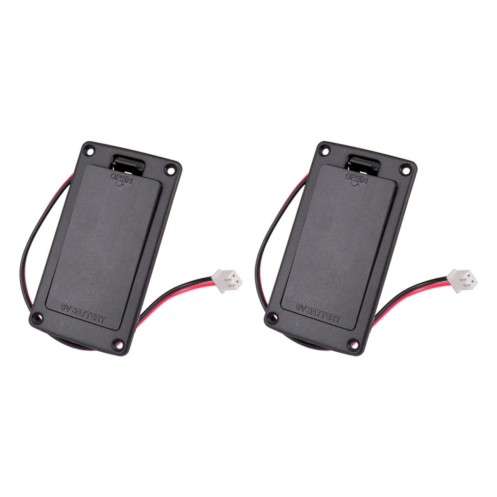 2x 9V Battery Cover Battery Box Case Compartment for Active Guitar Bass Accs