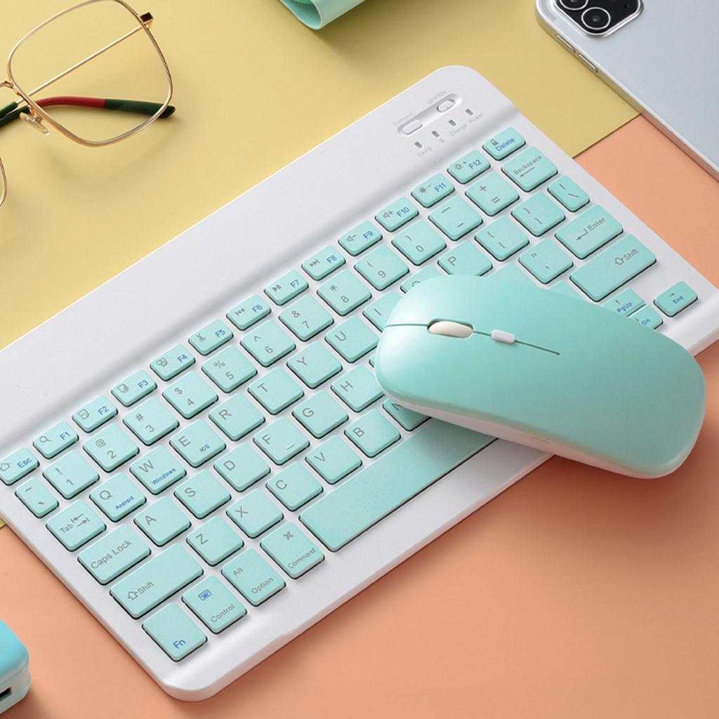 3pcs Bluetooth 10“ Keyboard Mouse Comb for iPad Tablet PC Notebook Laptop