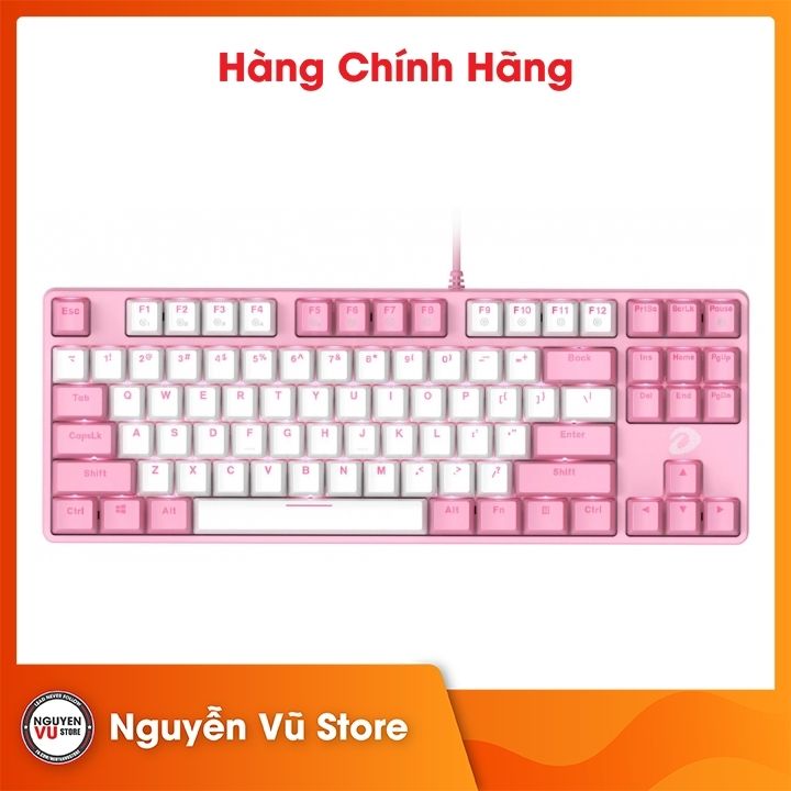 Bàn phím cơ Gaming DAREU EK1280s Pink-White - Hàng Chính Hãng