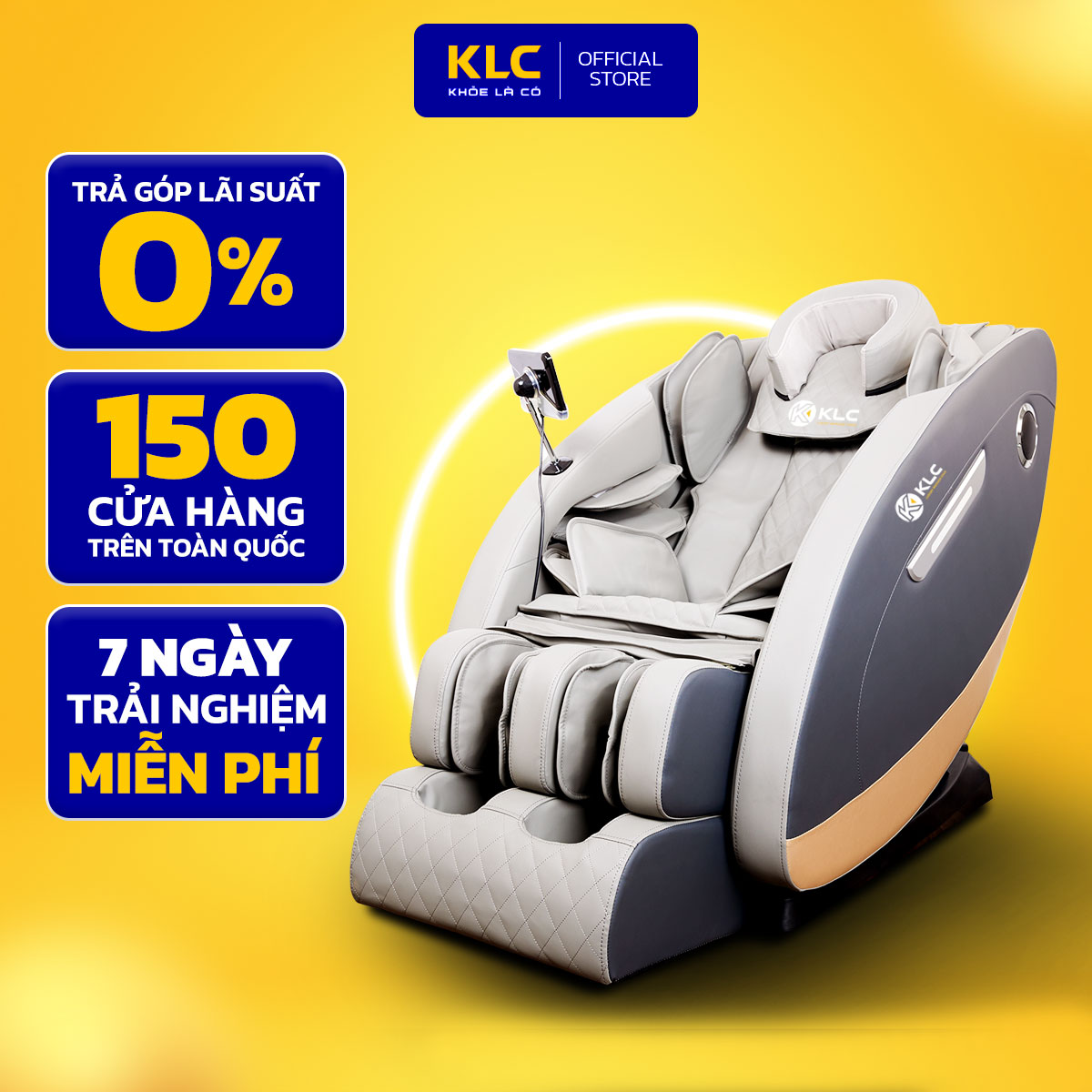 Ghế massage toàn thân KLC KY368 New, Công nghệ hồng ngoại kết hợp con lăn 3D, hệ thống cảm biến quang học