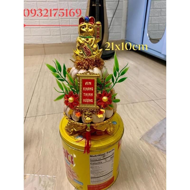 Tháp tỏi Mèo chiêu tài lộc cầu may mắn