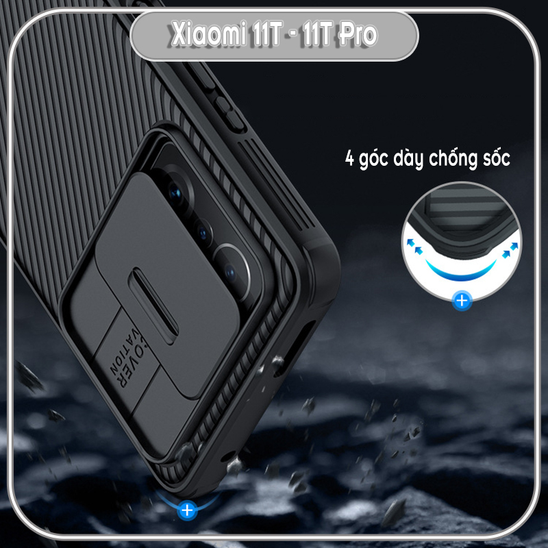 Ốp lưng cho Xiaomi 11T - 11T Pro Nillkin CamShield che camera - Hàng Nhập Khẩu