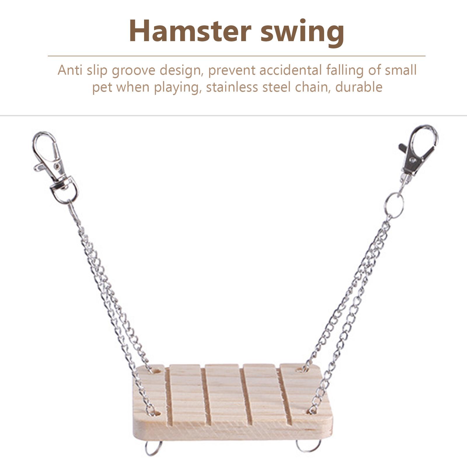 Hamster Chew Toys Sets 10pcs Small Animal Activity Toys Chinchilla Chew Toys with Tunnel and Swing Teeth Care Molar Toy