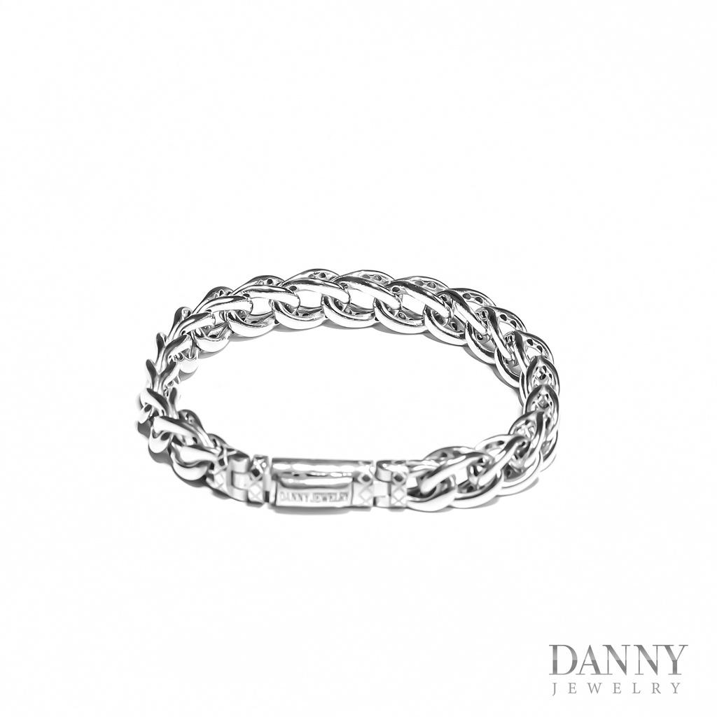 Lắc Tay Nam Bạc Thổ Nhĩ Kỳ Danny Jewelry Xi Rhodium Cao Cấp Không Đen II2T0024