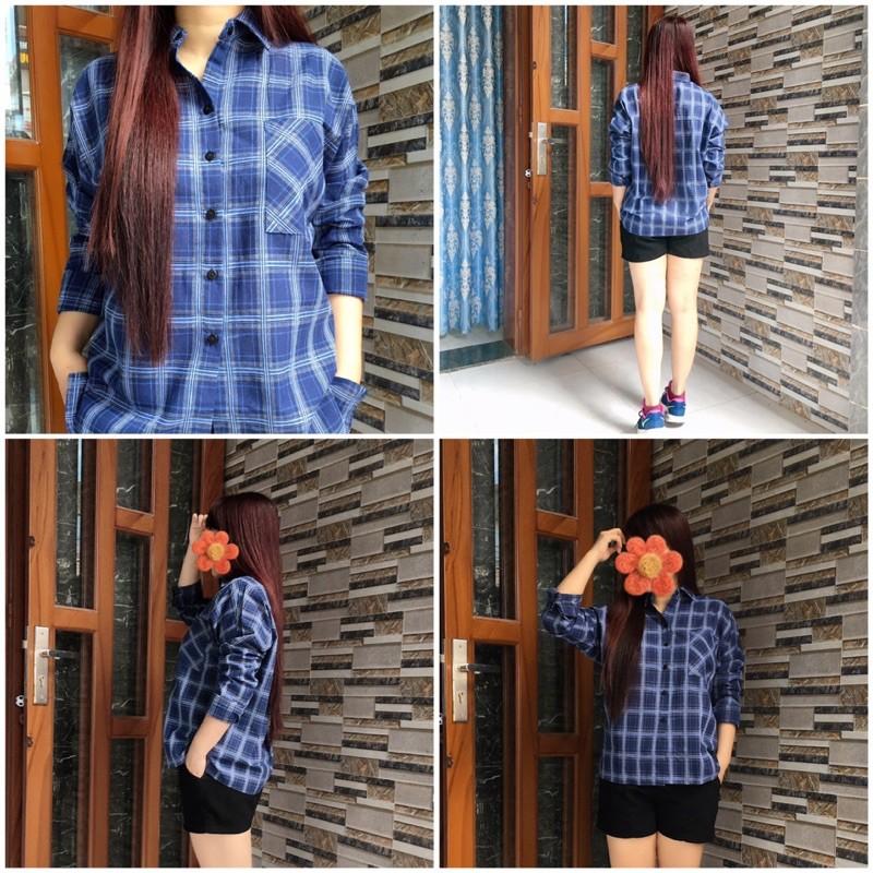 Áo sơ mi oversize caro