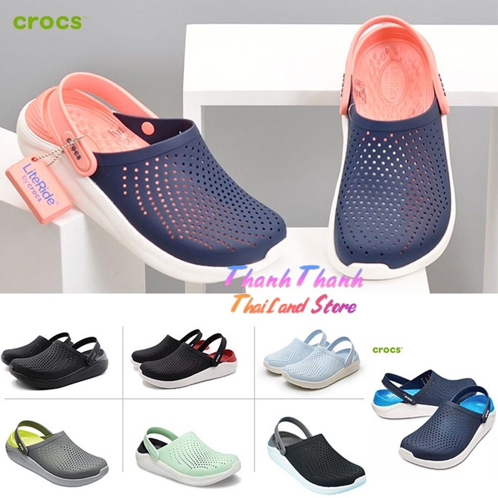 Dép Sandal Unisex Cross Literide clog Quai ngang bít đầu, chống hôi chân