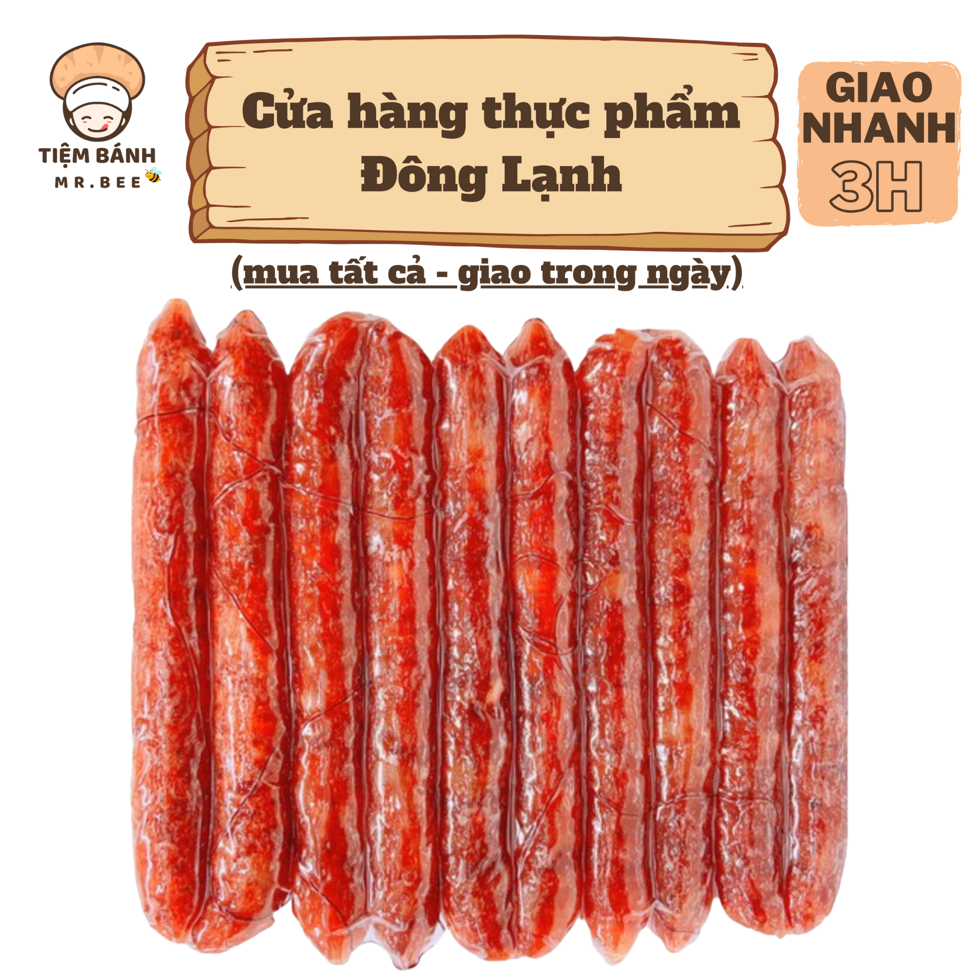 – Lạp Xưởng Tôm Thượng Hạng ít mỡ – 500g