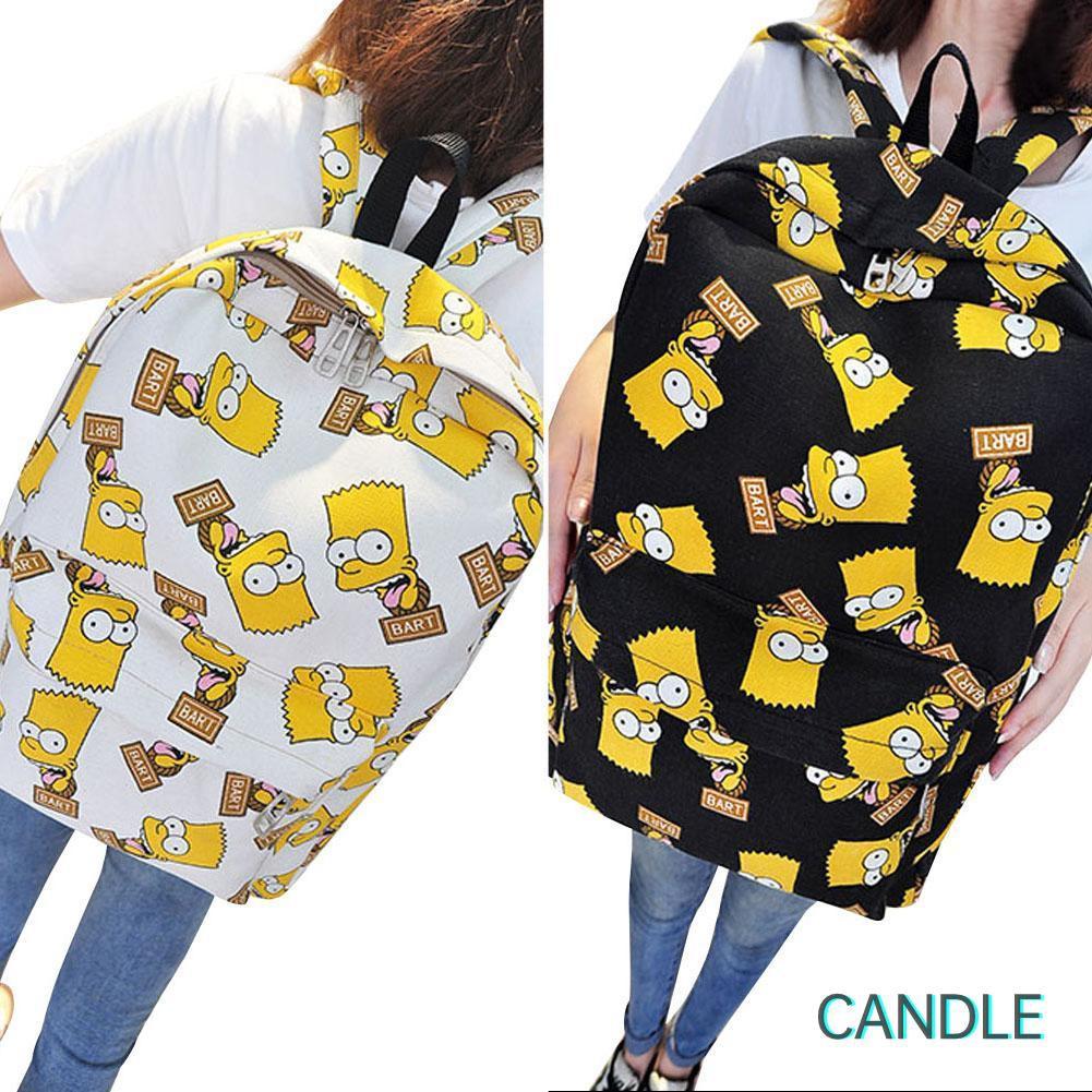 Balo Canvas Unisex In Họa Tiết Hoạt Hình