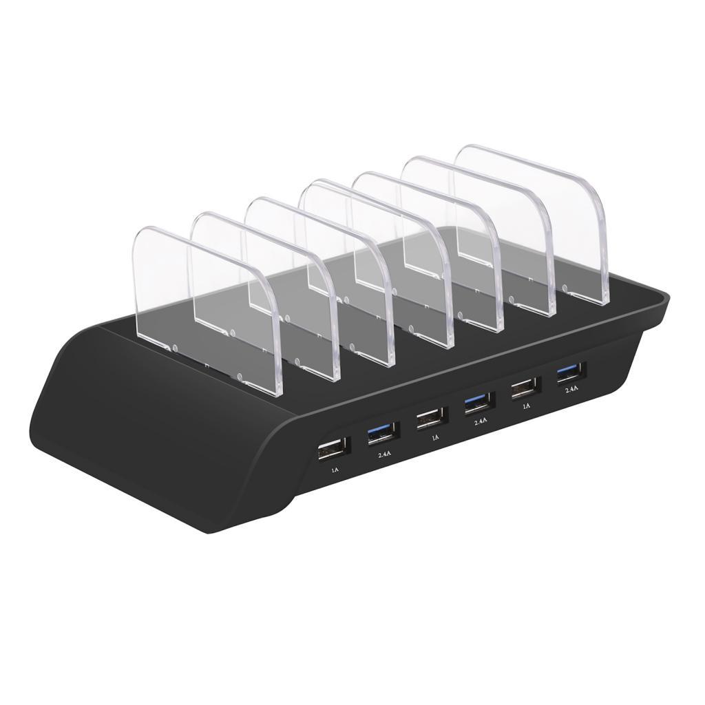 Multi Port Fast Charging USB Phone Charger Station Dock Stand US Plug