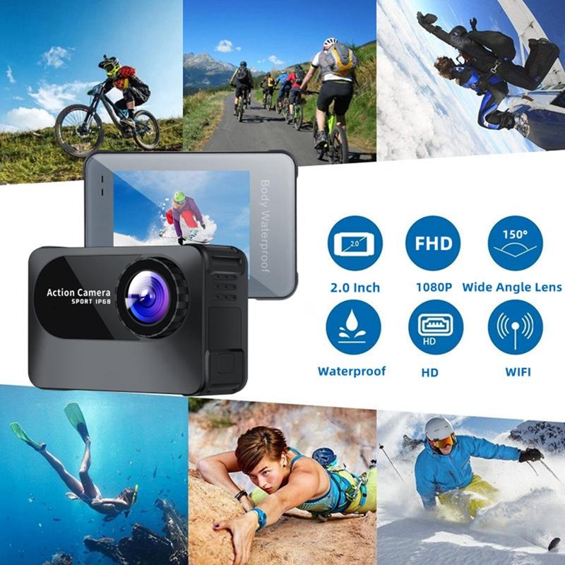 1080P HD Waterproof Sports DV WIFI Video Drive Recorder Helmet Camcorder Camera Sport Camera
