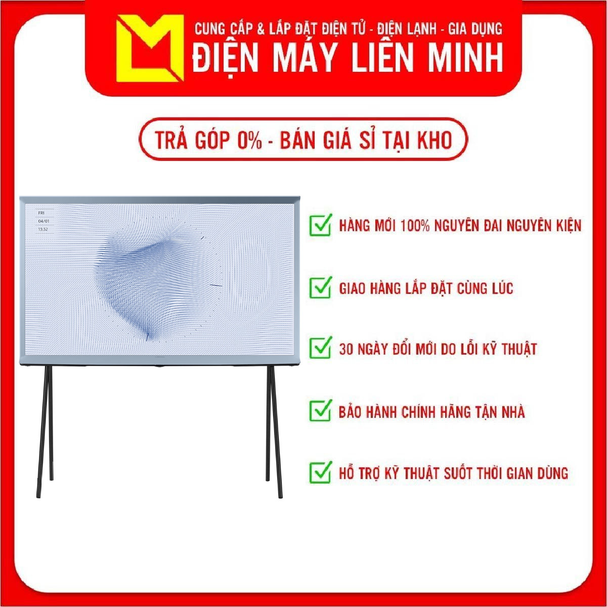 Smart Tivi The Serif QLED Samsung 4K 55 Inch QA55LS01BB - HÀNG CHÍNH HÃNG