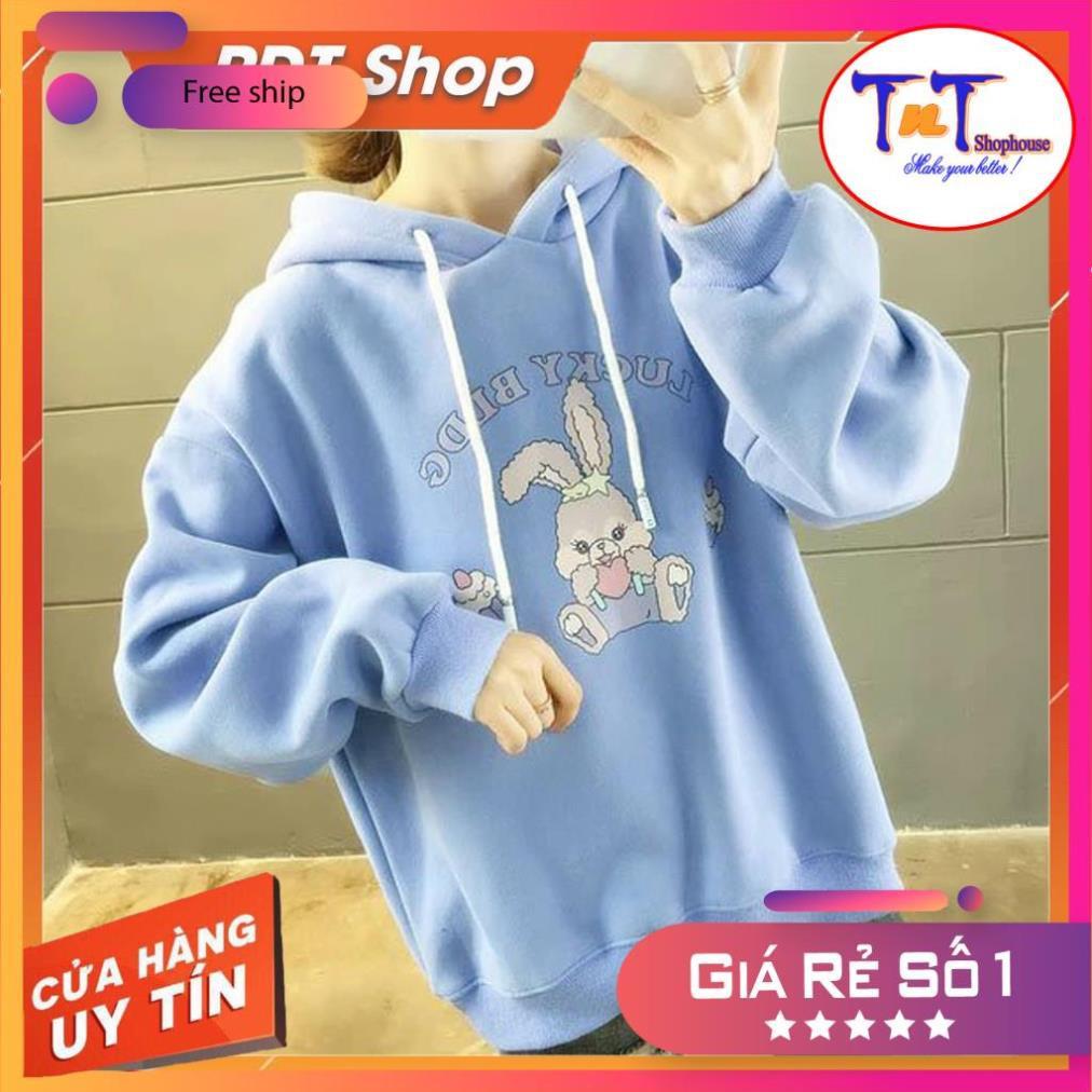 KN03  ÁO KHOÁC NỈ HOODIE  NÓN PHỐI TAI THỎ THỜI TRANG, NĂNG ĐỘNG CÁ TÍNH, CHÓNG BỤI, TIA UV TỐT
