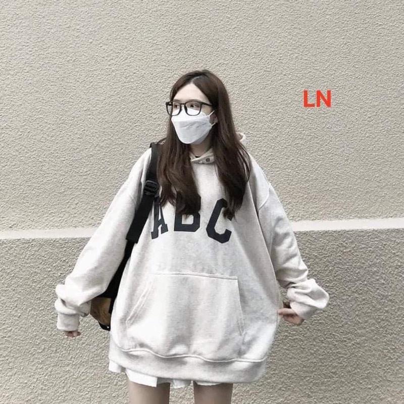Áo hoodie ABC chữ to TH6