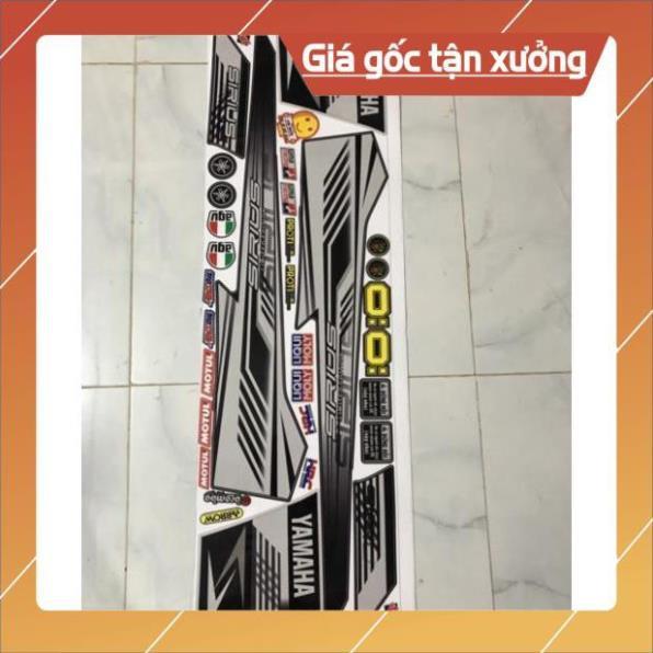 Tem rời sirius dán xe đen tem 3 lớp ko bay nàu