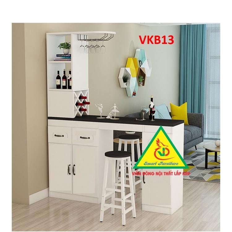 Quầy bar mini kết hợp tủ rượu VKB13 - Nội thất lắp ráp Viendong Adv
