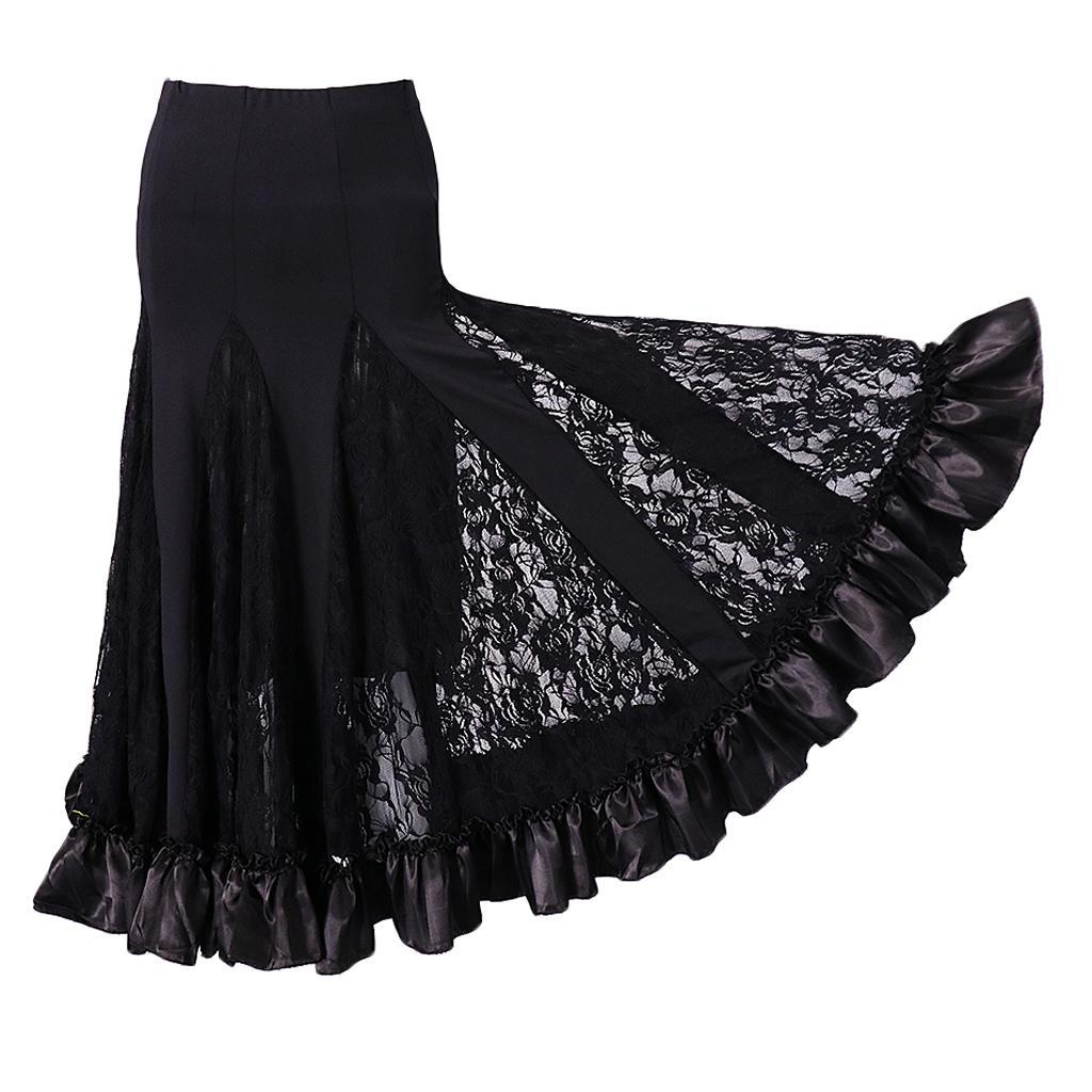 Ballroom Dancing Modern Dance Square Dance Practice Outfit Black L