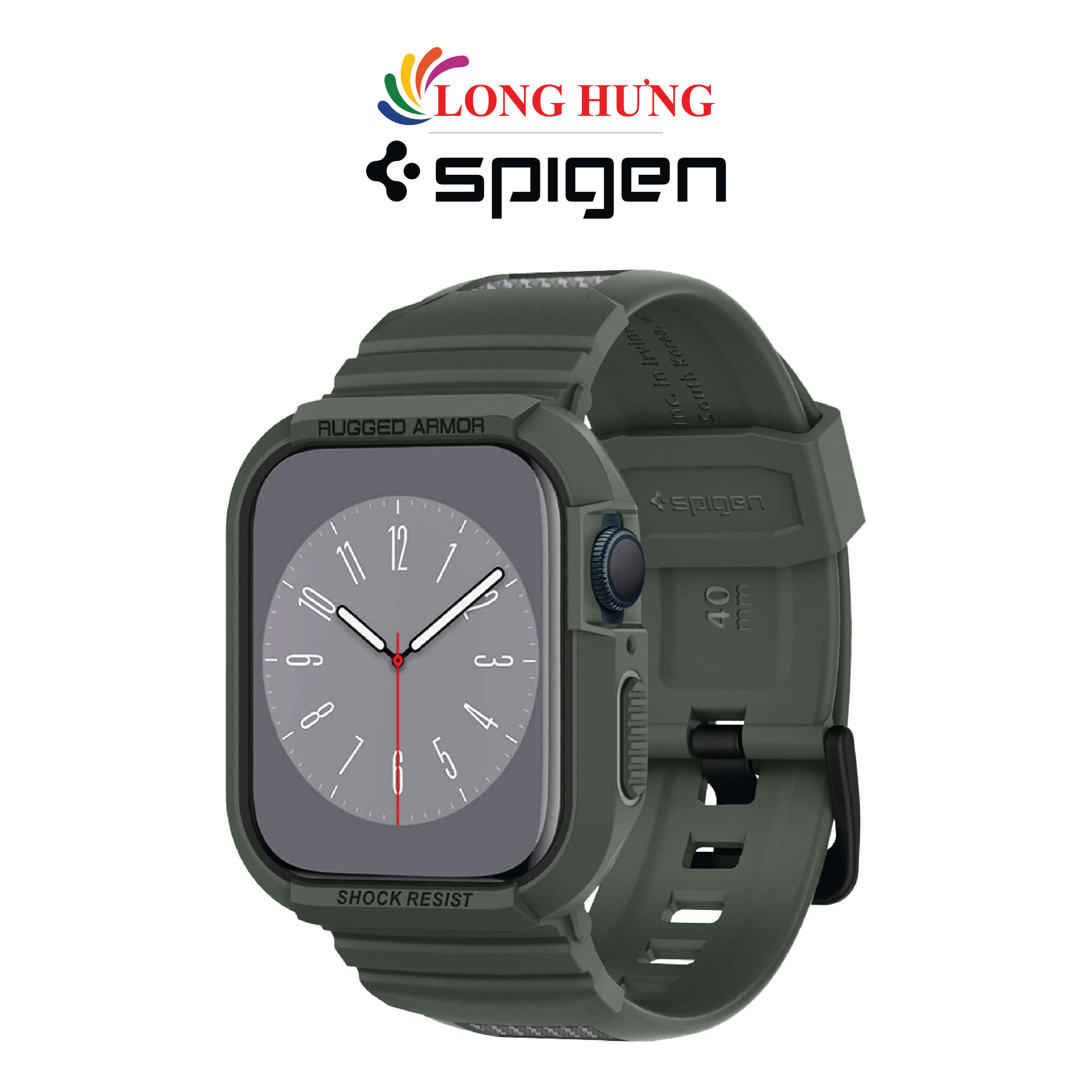 Dây đeo kiêm ốp lưng Spigen Rugged Armor Pro AW 44/45mm - Hàng chính hãng