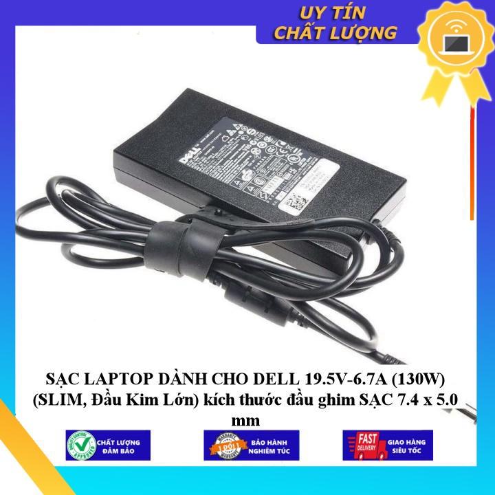 SẠC LAPTOP dùng cho DELL 19.5V-6.7A (130W) (SLIM Đầu Kim Lớn) kích thước đầu ghim SẠC 7.4 x 5.0 mm - Hàng chính hãng  MIAC1143