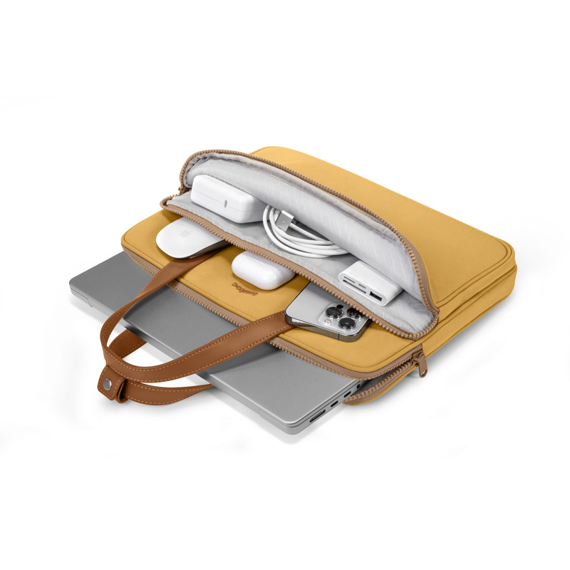 Túi Đeo Chéo dành cho Macbook 13”/14”, Ultrabook 13″ TOMTOC (USA) Premium Theher Shoulder Bag - H22C1 - Hàng Chính Hãng