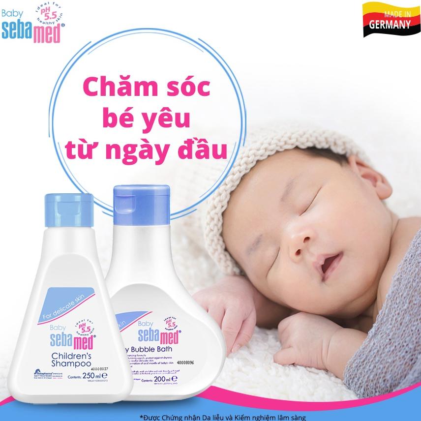 Dầu gội dịu nhẹ không cay mắt cho bé Sebamed Baby Children's Shampoo pH5.5 250ml