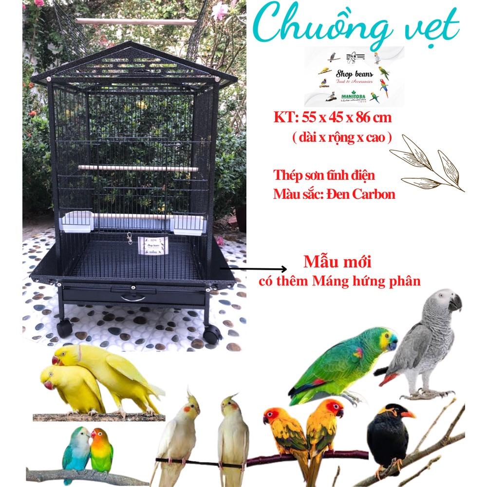 Lồng chuồng vẹt cho xám, amazon, xích thái, xích ấn, sun, nhồng, green check, lovebird, yến phụng, yến hót…