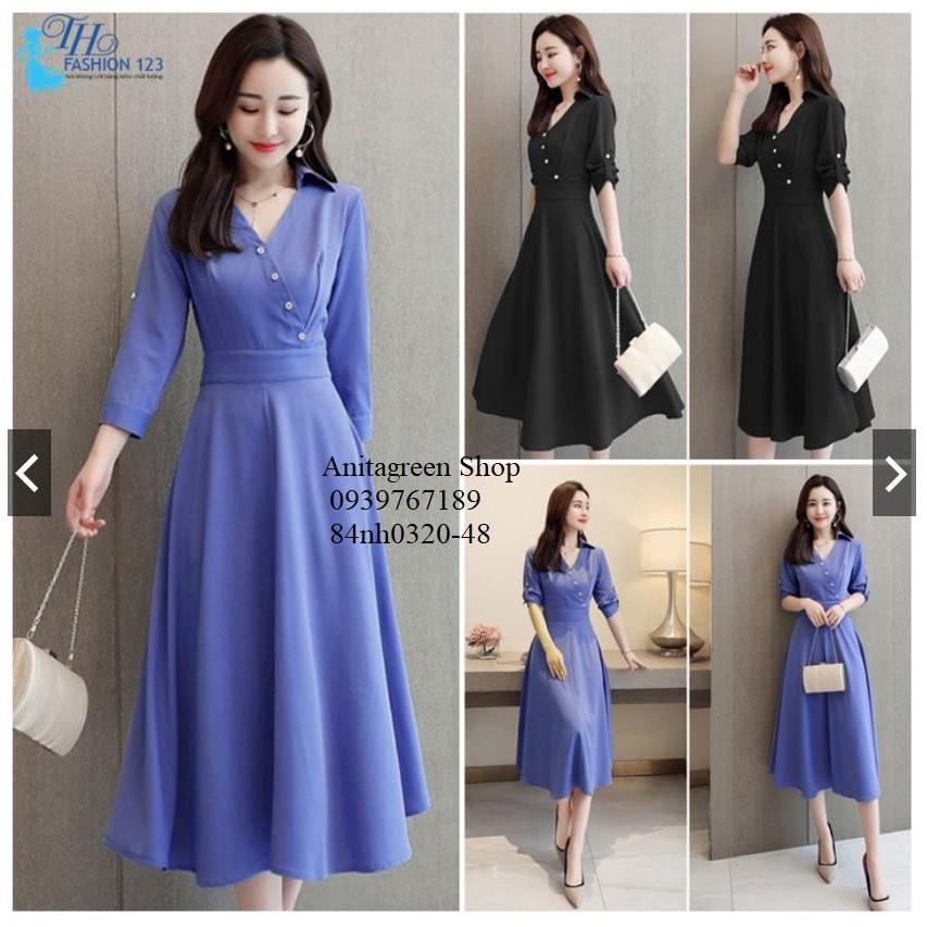84nh0320-ĐẦM XÒE NỮ TAY DÀI s-6xl