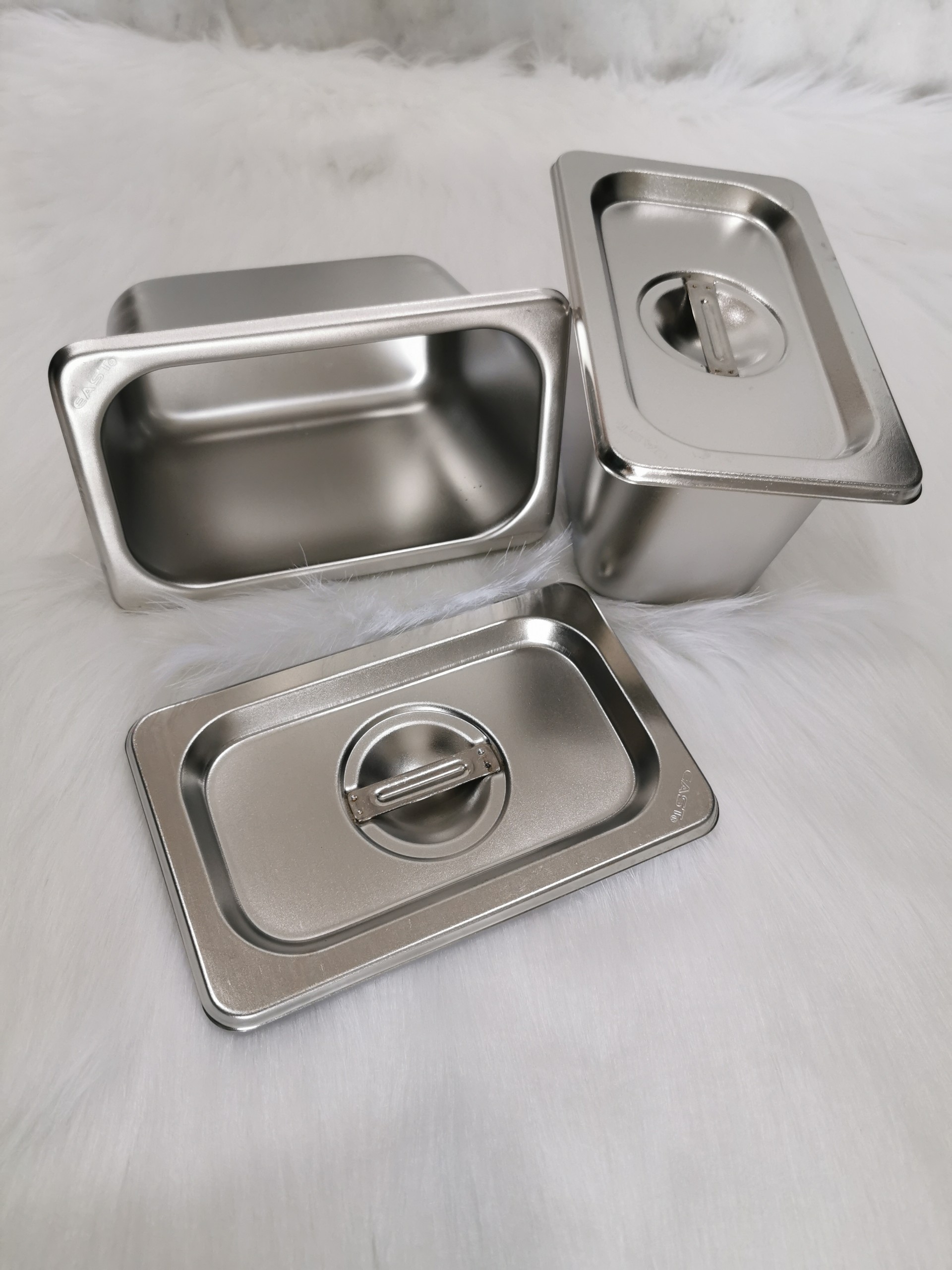 Bộ 2 khay inox đựng topping / cháo dinh dưỡng EAST GN 1/9