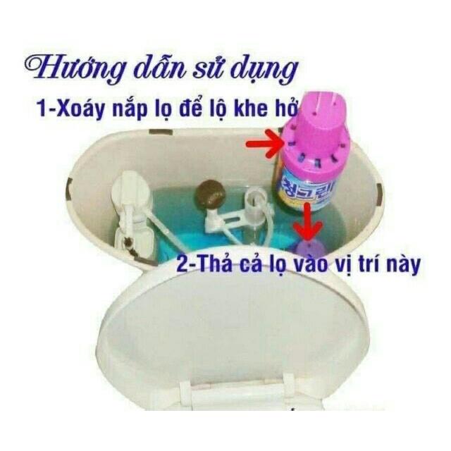 Chai Thả Bồn Cầu Hàn Quốc Khử Mùi Diệt Khuẩn Toilet Chai lớn 180gr