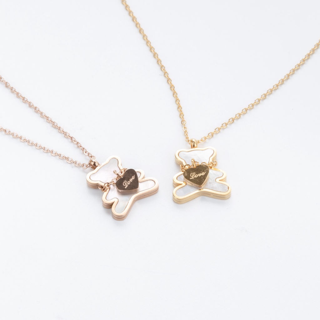 Dây chuyền CDE Teddy in love Necklace Rose Gold CDE6002