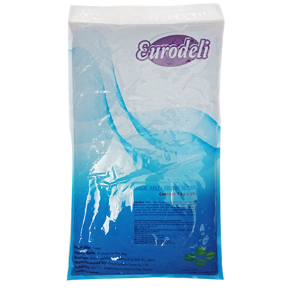 Trân Châu Caramel 3Q EuroDeli 2 kg/túi – Trân Châu đường nâu