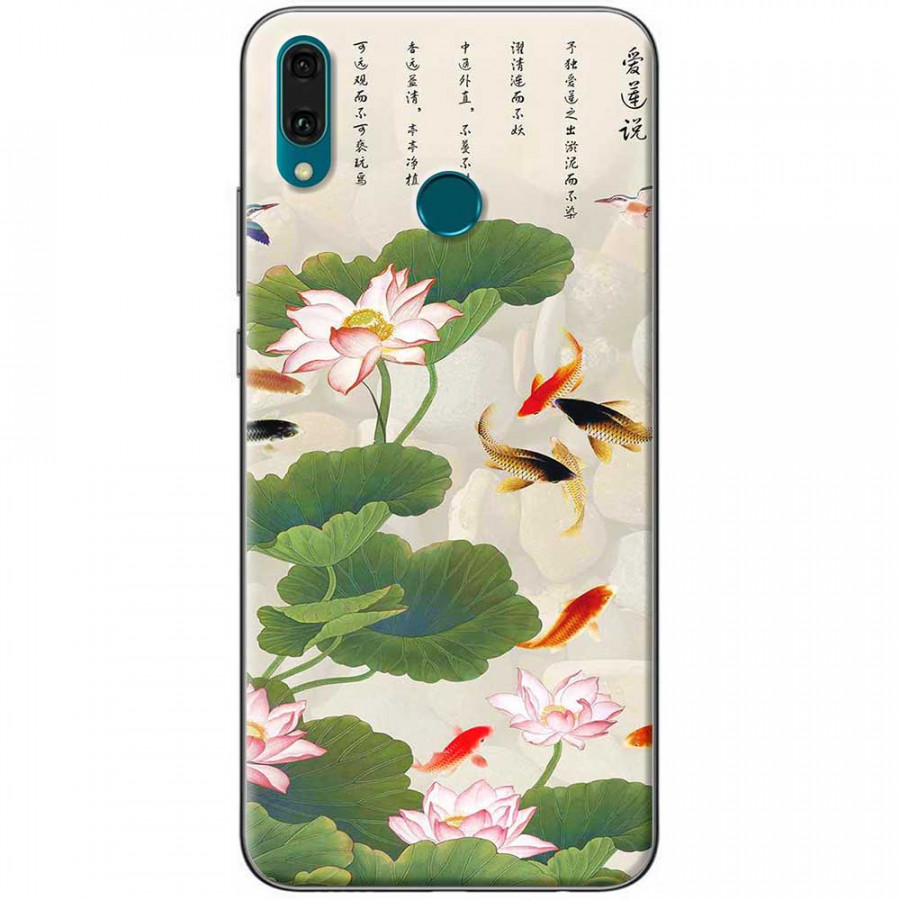 Ốp lưng dành cho Huawei Y9 2019 mẫu Hoa sen cá