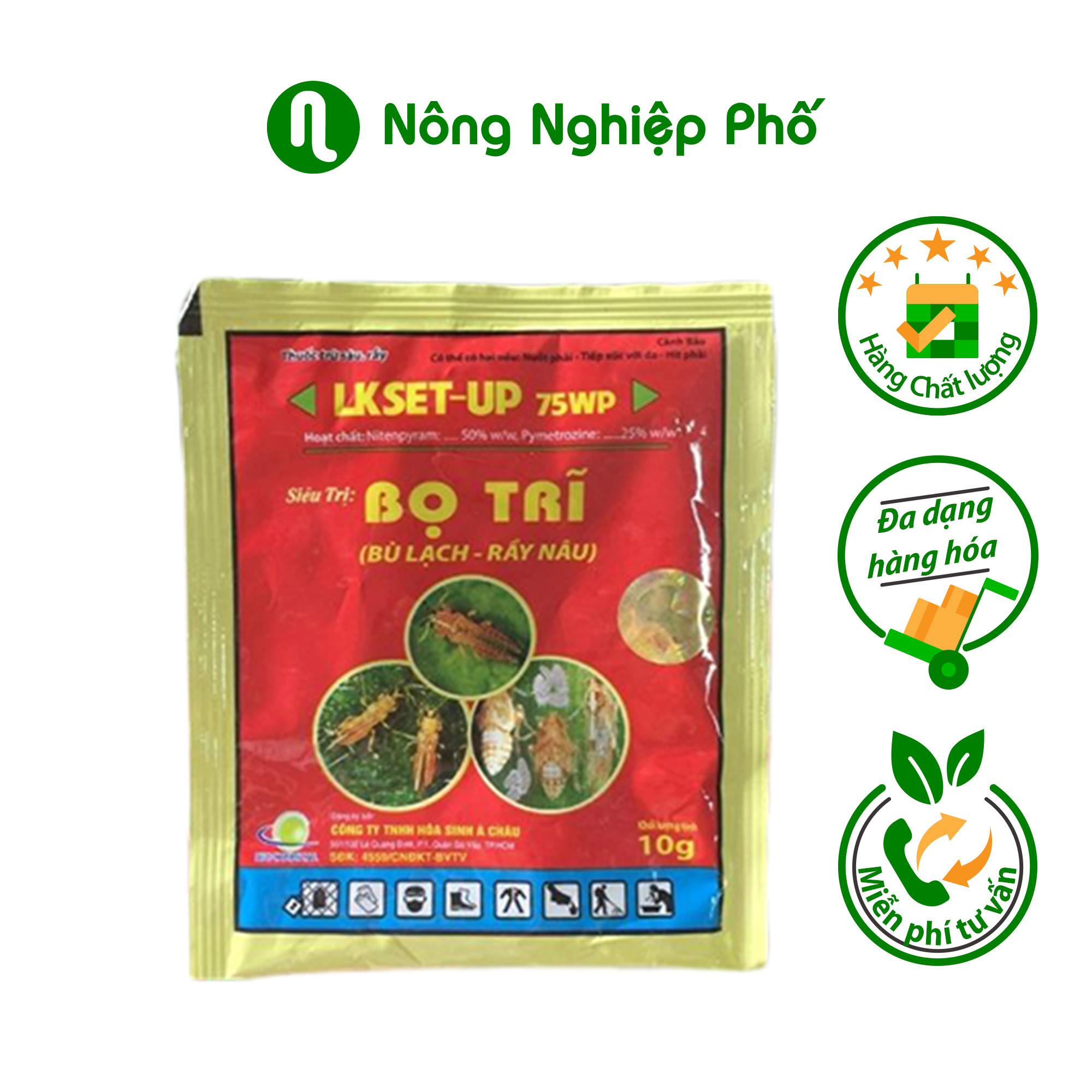 Trừ sâu rầy, bọ trĩ LK SETUP 75WP - Gói 10g