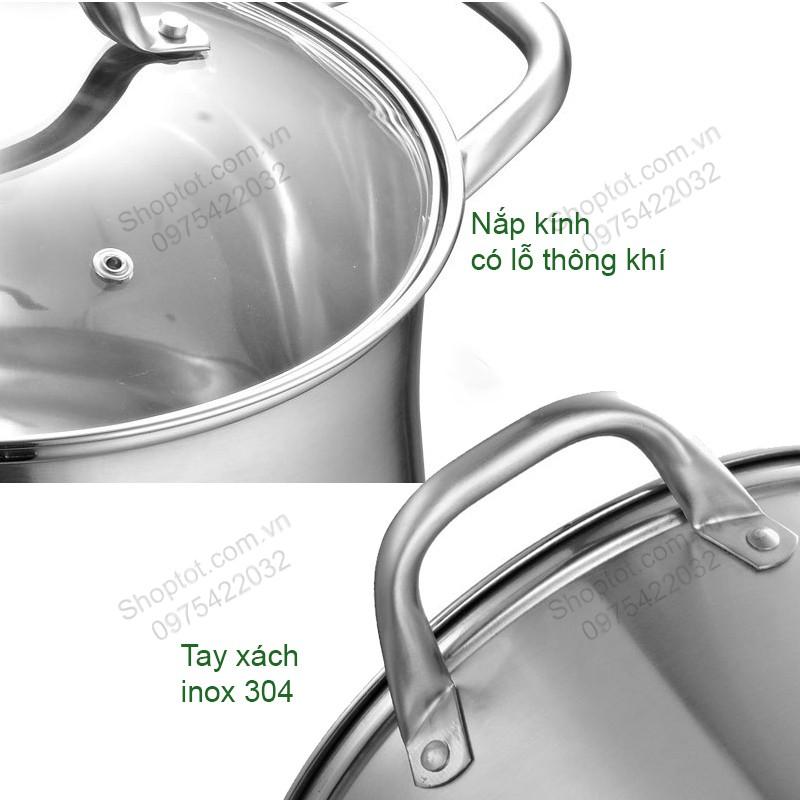 NỒI INOX 304 SÂU LÒNG NSLI304, CHUYÊN LUỘC GÀ, NẤU CHÁO, NẤU CANH