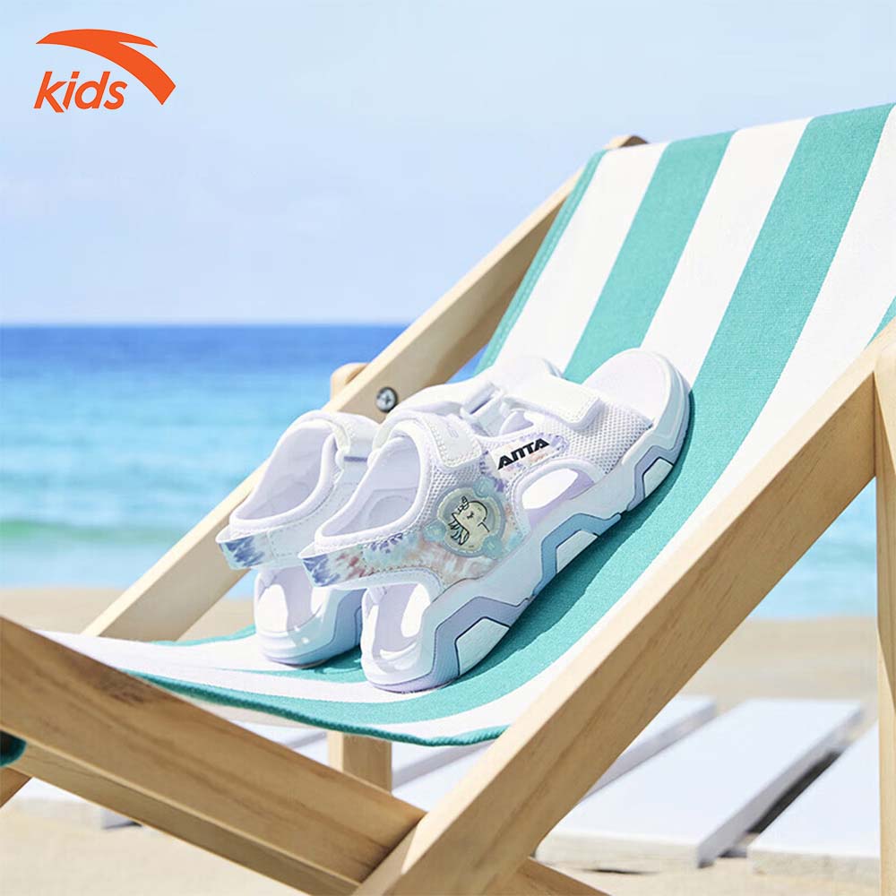 Sandals thời trang thể thao bé gái Anta Kids siêu nhẹ, quai dán tiện lợi, thoáng khí W322329971