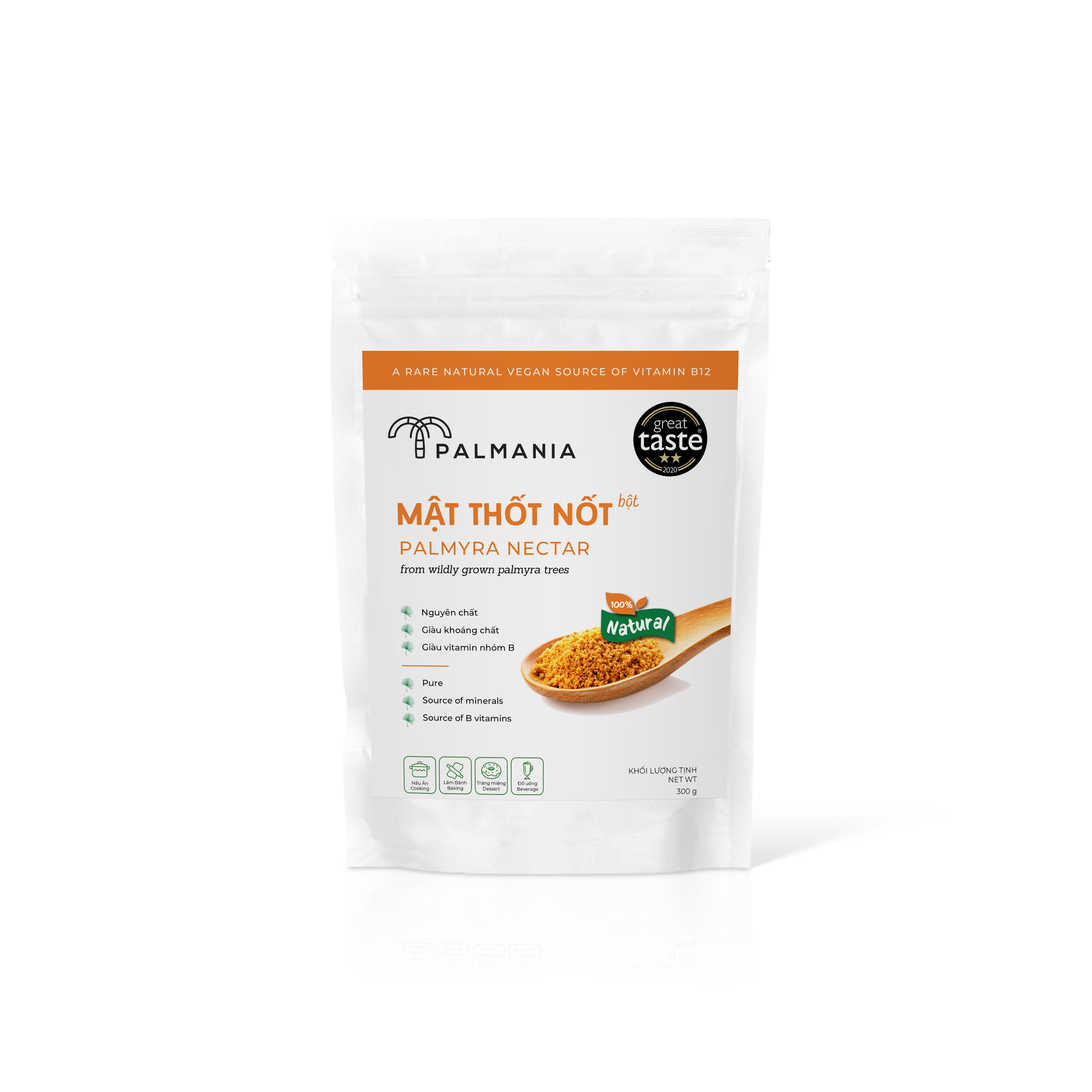 PALMANIA Mật thốt nốt bột 300g net | 2 sao Great Taste Awards 2020 | Nguyên Chất, Tự Nhiên &amp; Vì Sức Khỏe | Đặc sản An Giang