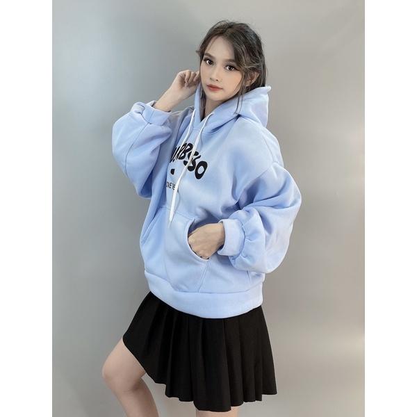 Áo hoodie nam nữ nỉ bông form rộng cánh dơi tay phồng quảng châu áo chuôi đầu có mũ PURBSSO - TOPTEEN 3430