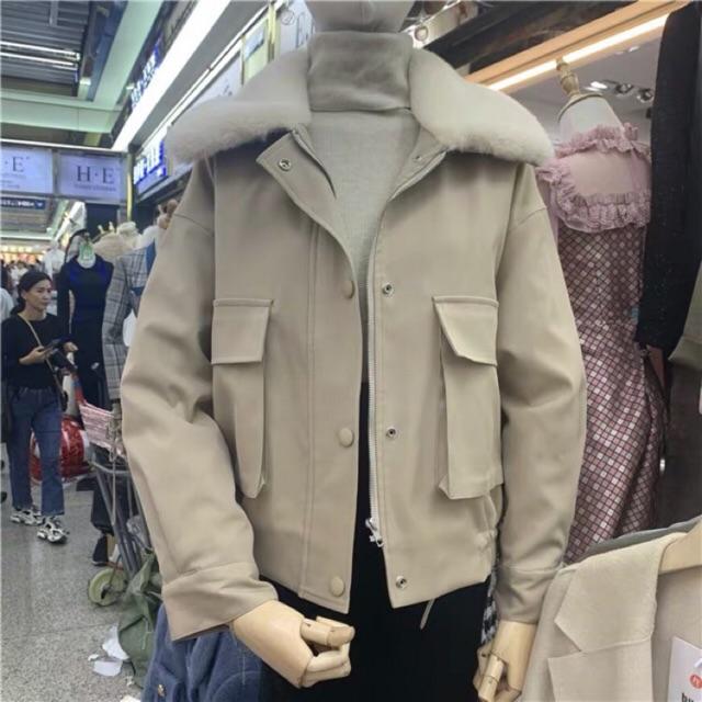 Áo khoác Quảng Châu lót lông cực dày dặn