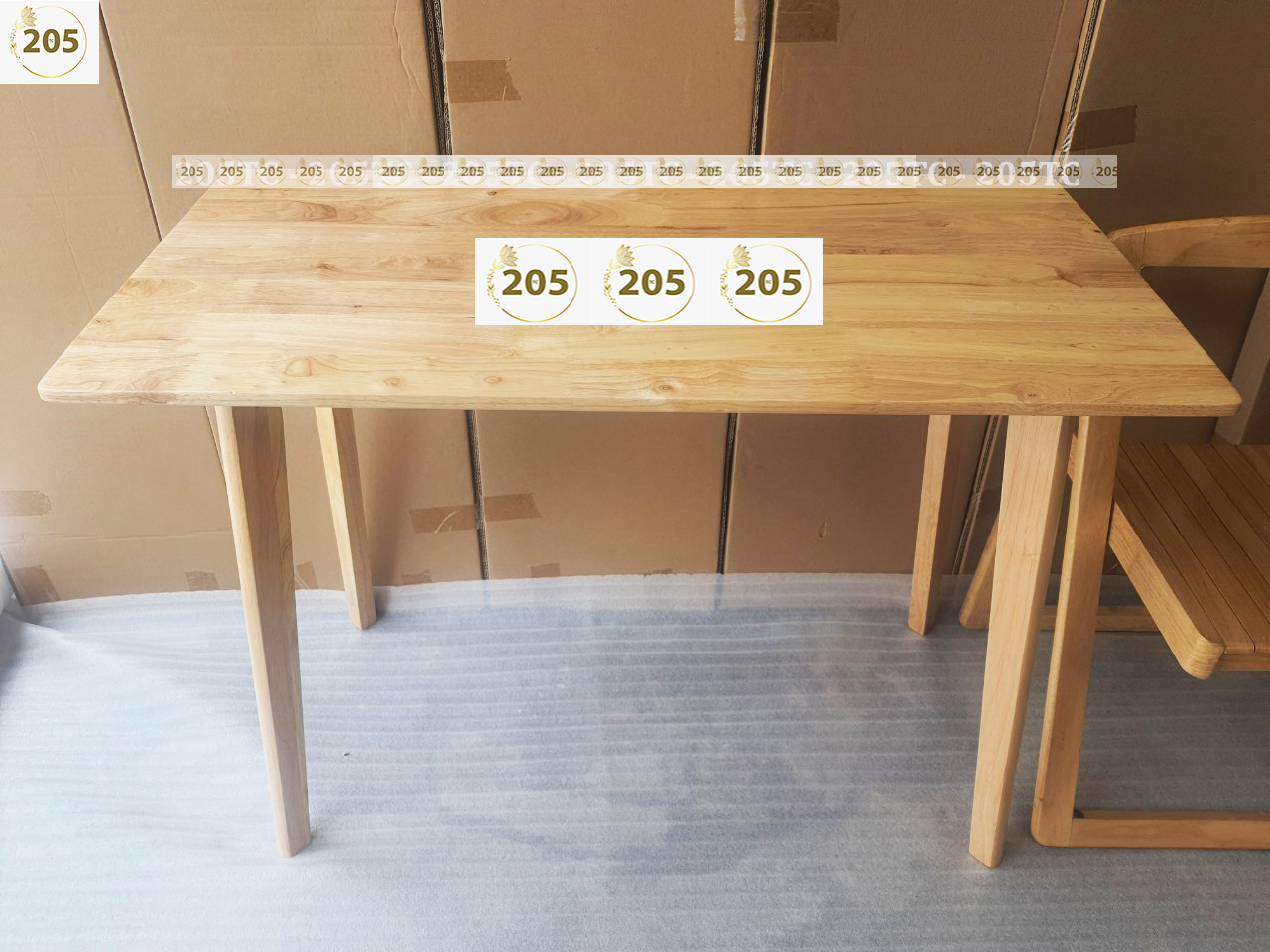 Bàn Làm Việc 50x100 chân dẹp GỖ CAO SU 100% - Nội Thất 205TC - Ovenware 50x100 working table rubber wood 100% working platform-furniture 205TC