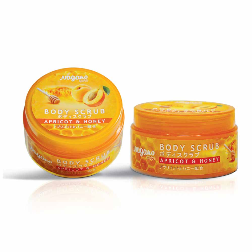 Kem Tẩy Tế Bào Chết Mật Ong Và Tinh Dầu Hạt Mơ Nagano Japan 100g - Body Scrub Apricot &amp; Honey Nagano 100g - Tẩy tế bào chết dành cho da mặt và toàn thân