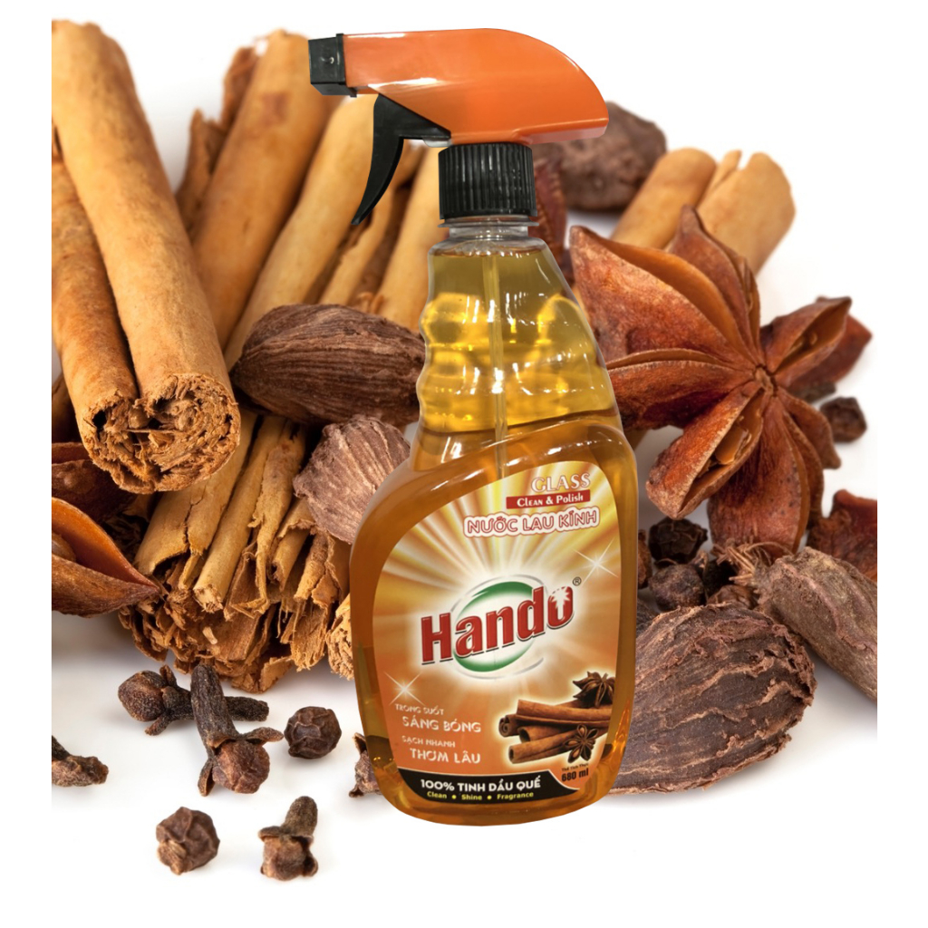 Nước lau kính hương quế 680ml