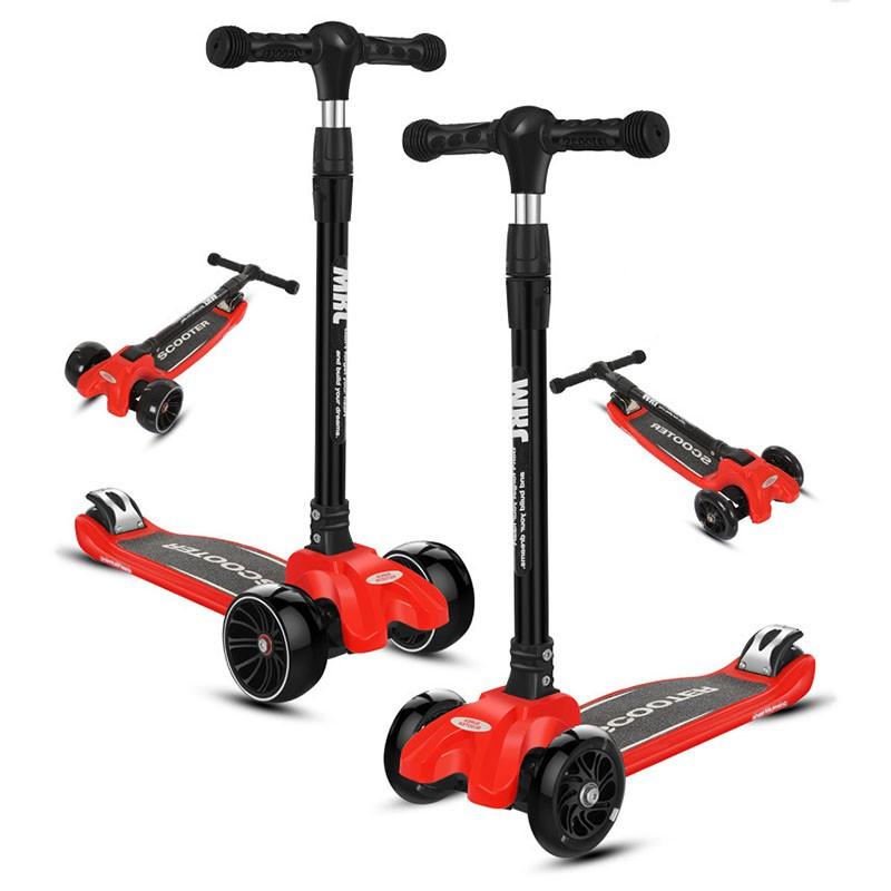 Xe trượt scooter cho bé MKL, xe trượt scooter trẻ em 3 bánh phát sáng có thể gấp gọn cao cấp xuất Mỹ