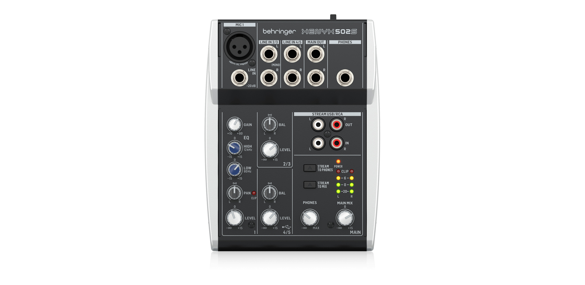 XENYX 502S Analog Mixer Behringer 5 kênh tích hợp USB Streaming Interface | Mixer cơ Behringer XENYX 502S - Bàn mixer mini - HÀNG CHÍNH HÃNG