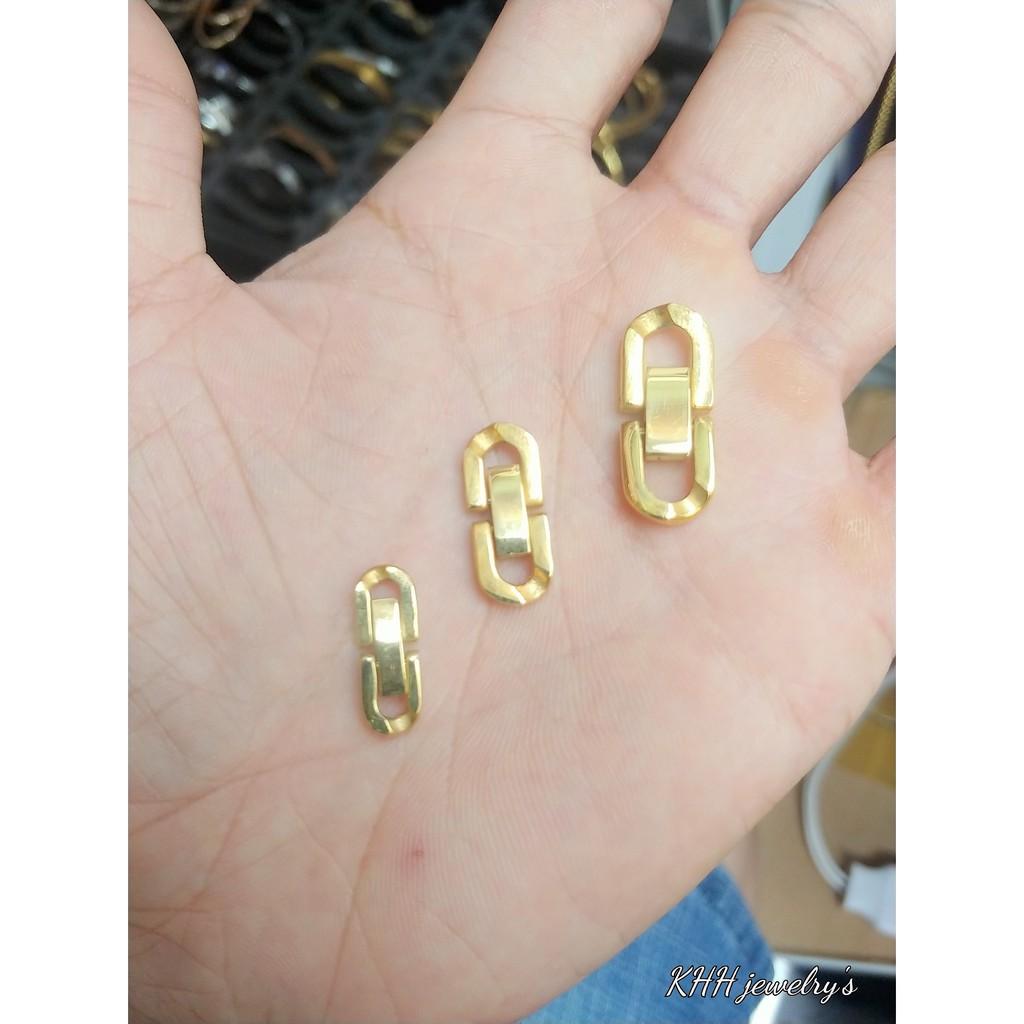 Móc khóa bấm titanium cao cấp-Dùng thay thế lắc tay dây chuyền đồng hồ