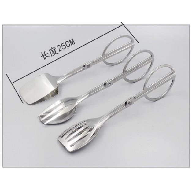 Kẹp inox gắp thức ăn hình kéo