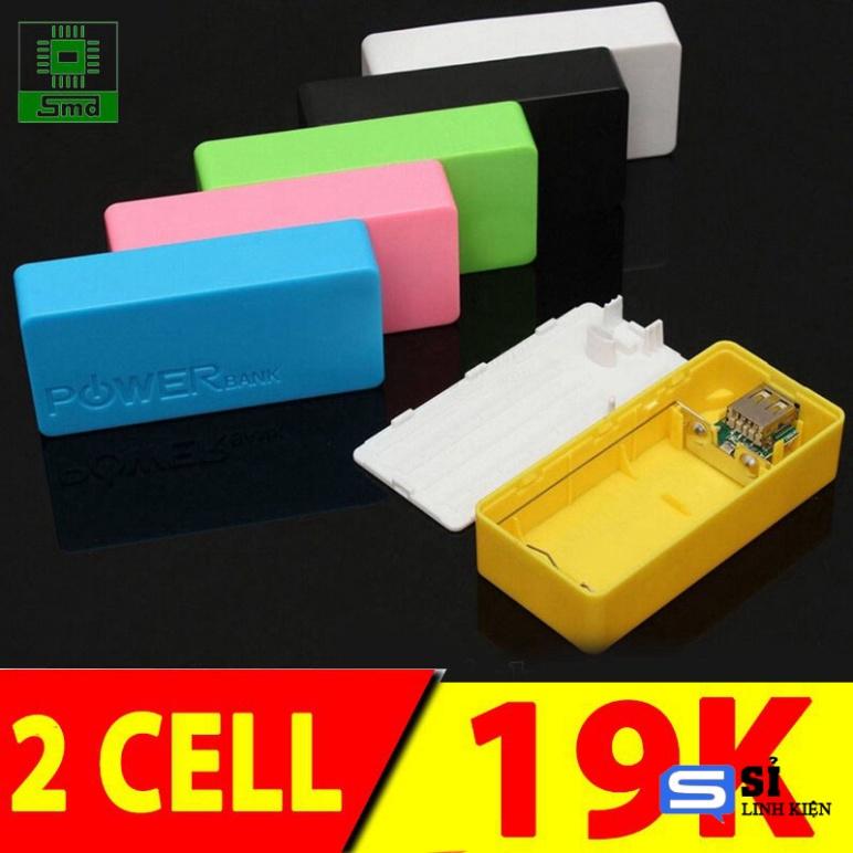 Box sạc dự phòng 2 cell vỏ nhựa (KHÔNG KÈM PIN)